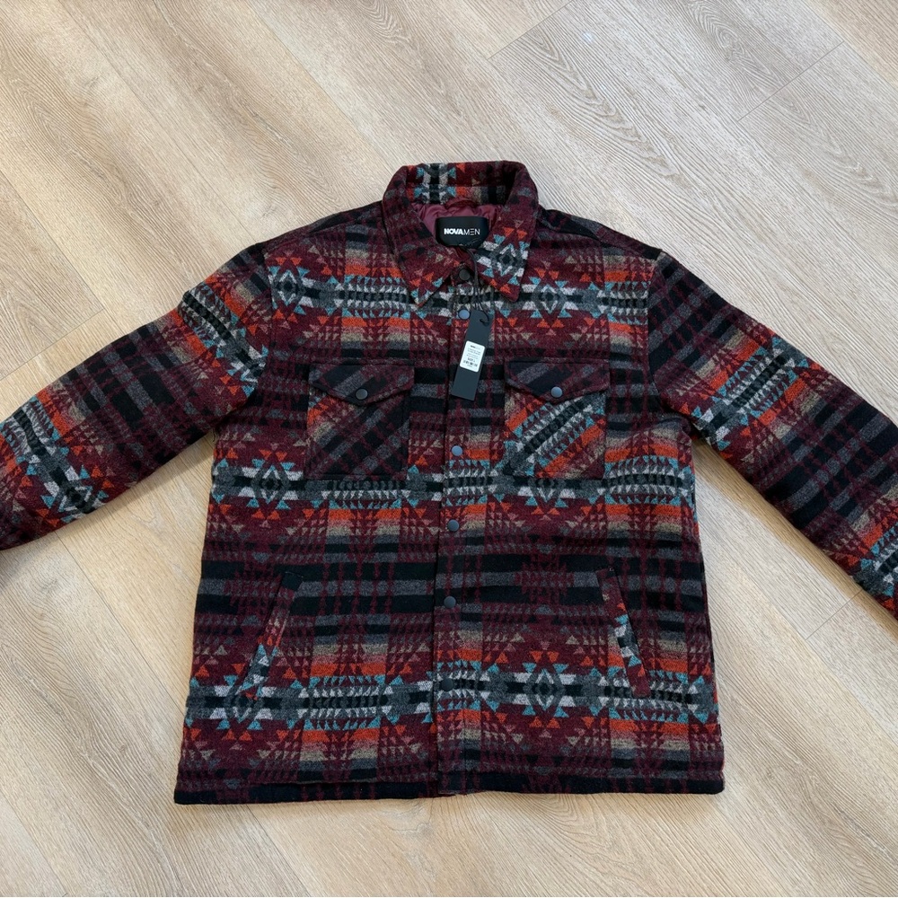 Pendleton styled  Multicolor Geometric Wool Jacket